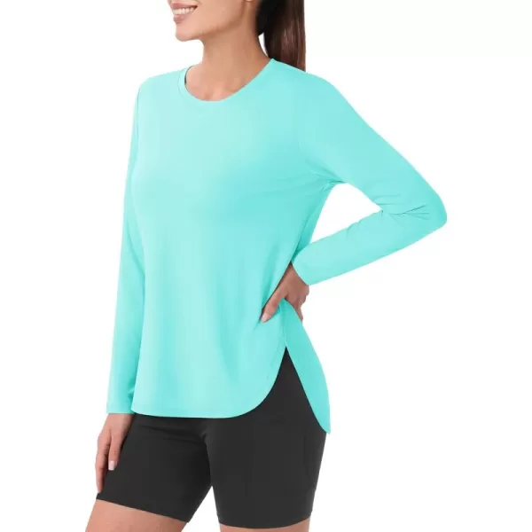 MAGCOMSEN Women's UPF 80+ UV T Shirts Long Sleeve Workout Tops Quick Dry Athletic Tees Gym Hiking Sun Shirt