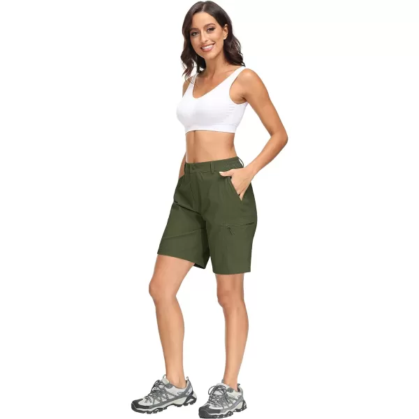 MAGCOMSEN Hiking Shorts for Women Quick Dry Cargo Shorts Lightweight Pockets Outdoor Summer Casual Active Golf Shorts