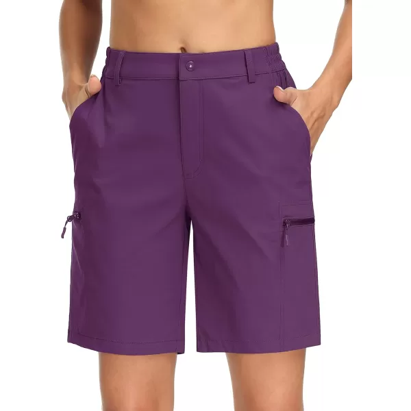 MAGCOMSEN Hiking Shorts for Women Quick Dry Cargo Shorts Lightweight Pockets Outdoor Summer Casual Active Golf Shorts