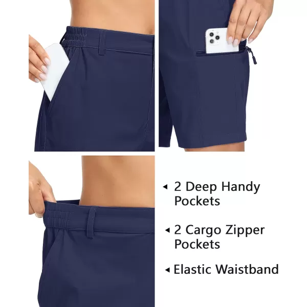 MAGCOMSEN Hiking Shorts for Women Quick Dry Cargo Shorts Lightweight Pockets Outdoor Summer Casual Active Golf Shorts