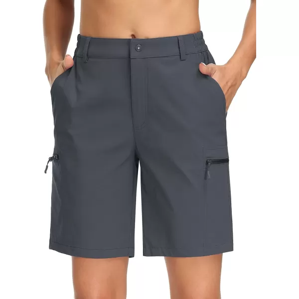 MAGCOMSEN Hiking Shorts for Women Quick Dry Cargo Shorts Lightweight Pockets Outdoor Summer Casual Active Golf Shorts