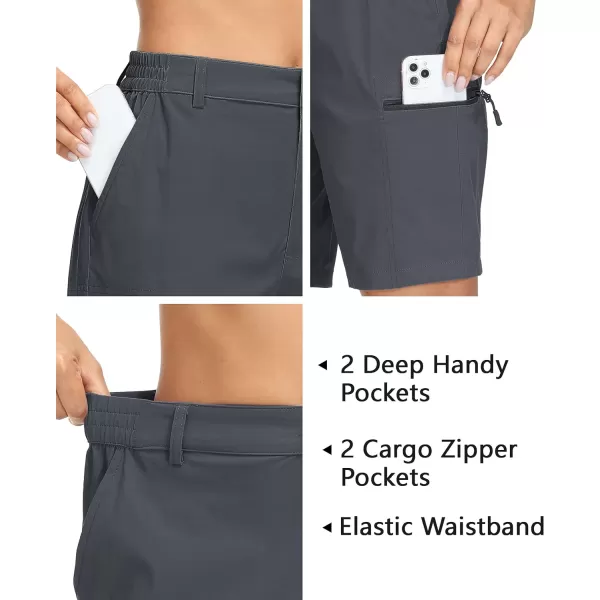 MAGCOMSEN Hiking Shorts for Women Quick Dry Cargo Shorts Lightweight Pockets Outdoor Summer Casual Active Golf Shorts