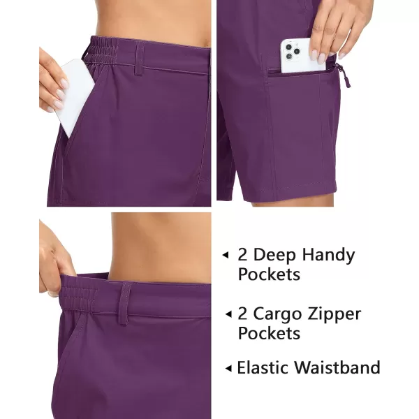 MAGCOMSEN Hiking Shorts for Women Quick Dry Cargo Shorts Lightweight Pockets Outdoor Summer Casual Active Golf Shorts