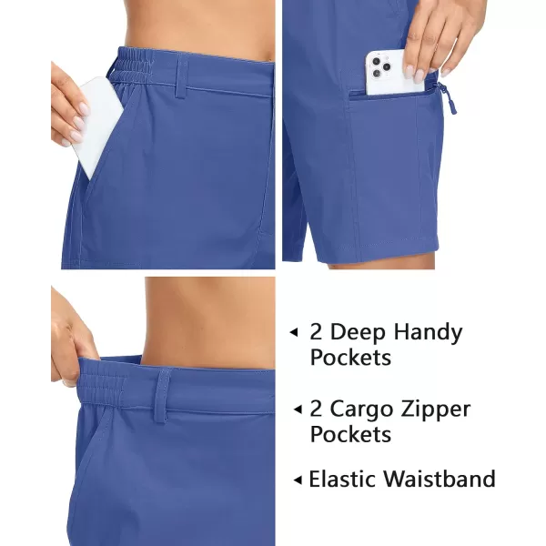 MAGCOMSEN Hiking Shorts for Women Quick Dry Cargo Shorts Lightweight Pockets Outdoor Summer Casual Active Golf Shorts