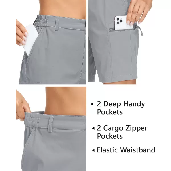 MAGCOMSEN Hiking Shorts for Women Quick Dry Cargo Shorts Lightweight Pockets Outdoor Summer Casual Active Golf Shorts