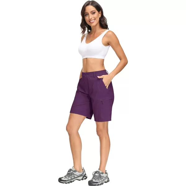 MAGCOMSEN Hiking Shorts for Women Quick Dry Cargo Shorts Lightweight Pockets Outdoor Summer Casual Active Golf Shorts