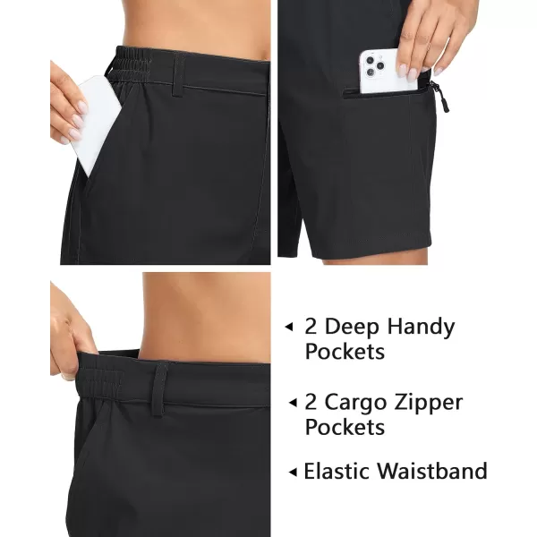 MAGCOMSEN Hiking Shorts for Women Quick Dry Cargo Shorts Lightweight Pockets Outdoor Summer Casual Active Golf Shorts
