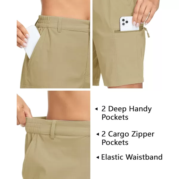 MAGCOMSEN Hiking Shorts for Women Quick Dry Cargo Shorts Lightweight Pockets Outdoor Summer Casual Active Golf Shorts