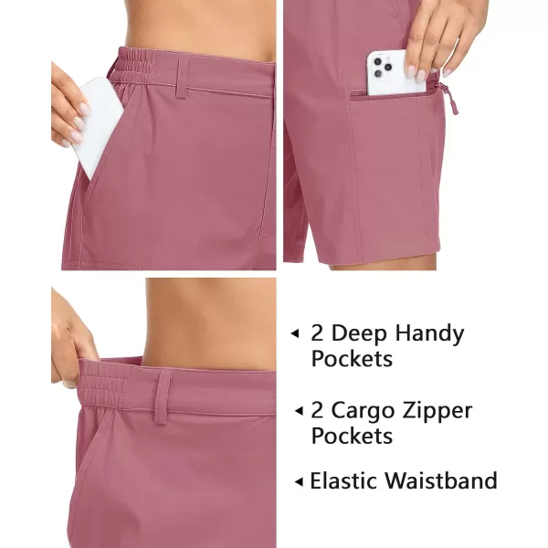 MAGCOMSEN Hiking Shorts for Women Quick Dry Cargo Shorts Lightweight Pockets Outdoor Summer Casual Active Golf Shorts