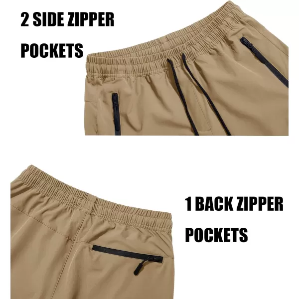 MAGCOMSEN Mens Hiking Pants Quick Dry Lightweight Joggers Athletic Outdoor Pants with 3 Zipper Pockets