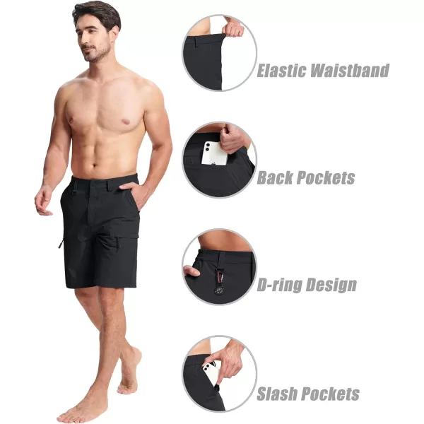 MAGCOMSEN Men's Hiking Shorts 5 Pockets Water-Resistant Ripstop Quick Dry Outdoor Cargo Fishing Tactical Shorts
