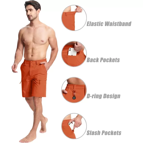 MAGCOMSEN Men's Hiking Shorts 5 Pockets Water-Resistant Ripstop Quick Dry Outdoor Cargo Fishing Tactical Shorts
