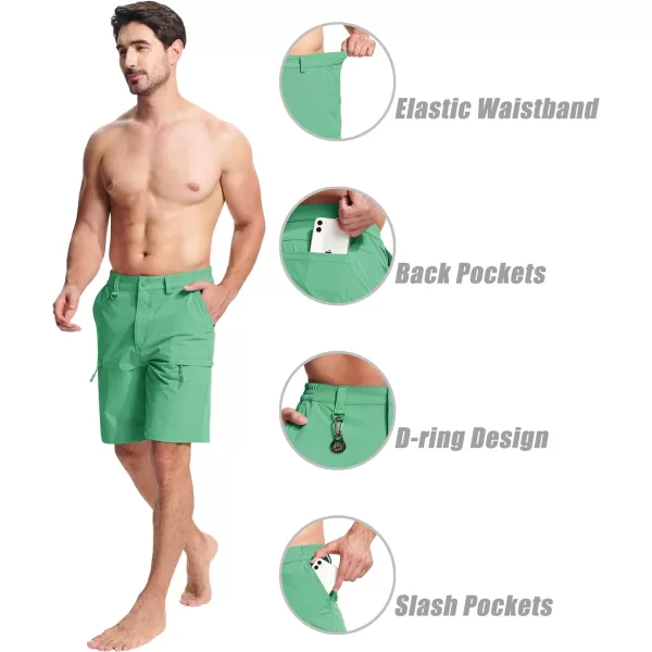 MAGCOMSEN Men's Hiking Shorts 5 Pockets Water-Resistant Ripstop Quick Dry Outdoor Cargo Fishing Tactical Shorts
