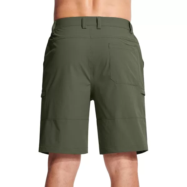 MAGCOMSEN Men's Hiking Shorts 5 Pockets Water-Resistant Ripstop Quick Dry Outdoor Cargo Fishing Tactical Shorts