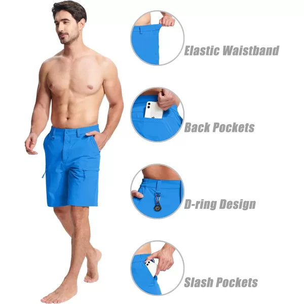 MAGCOMSEN Men's Hiking Shorts 5 Pockets Water-Resistant Ripstop Quick Dry Outdoor Cargo Fishing Tactical Shorts