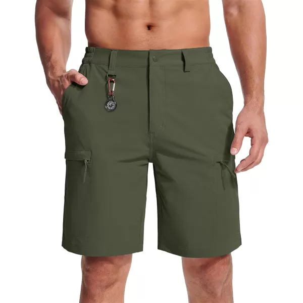 MAGCOMSEN Men's Hiking Shorts 5 Pockets Water-Resistant Ripstop Quick Dry Outdoor Cargo Fishing Tactical Shorts