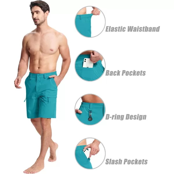 MAGCOMSEN Men's Hiking Shorts 5 Pockets Water-Resistant Ripstop Quick Dry Outdoor Cargo Fishing Tactical Shorts