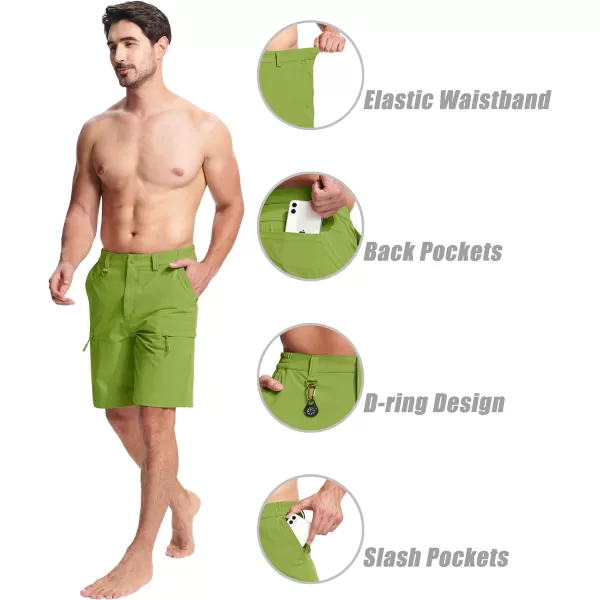 MAGCOMSEN Men's Hiking Shorts 5 Pockets Water-Resistant Ripstop Quick Dry Outdoor Cargo Fishing Tactical Shorts
