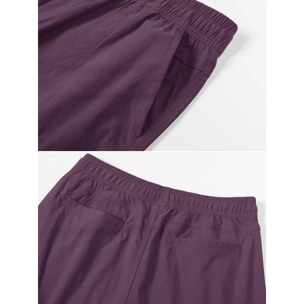 MAGCOMSEN Women's 5" Hiking Athletic Shorts 4 Pockets Quick Dry Outdoor Summer Running Yoga Workout Gym Shorts