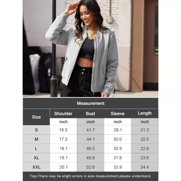 MAGCOMSEN Women's Bomber Puffer Jacket Winter Warm Padded Coat Casual Zip Up Outerwear Windbreaker with Pockets