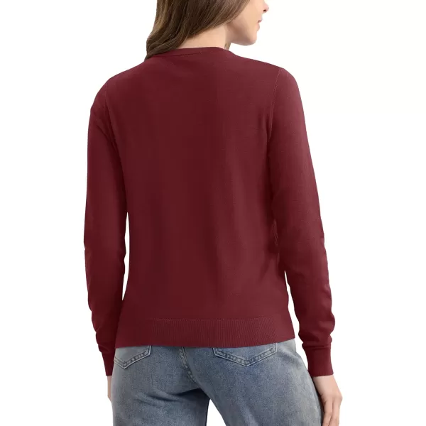 MAGCOMSEN Women's Classic Cardigan Sweater Long Sleeve Button Down Crew Neck Open Front Casual Knit Cardigan
