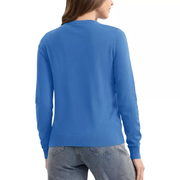 MAGCOMSEN Women's Classic Cardigan Sweater Long Sleeve Button Down Crew Neck Open Front Casual Knit Cardigan