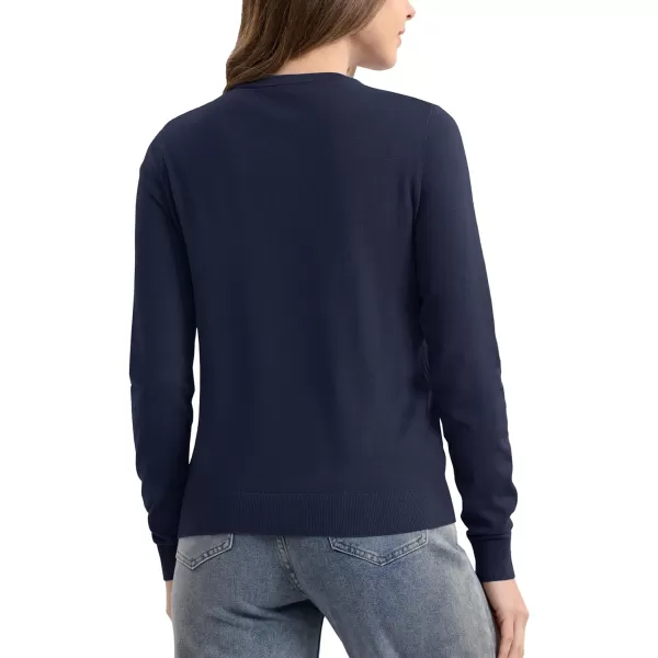 MAGCOMSEN Women's Classic Cardigan Sweater Long Sleeve Button Down Crew Neck Open Front Casual Knit Cardigan