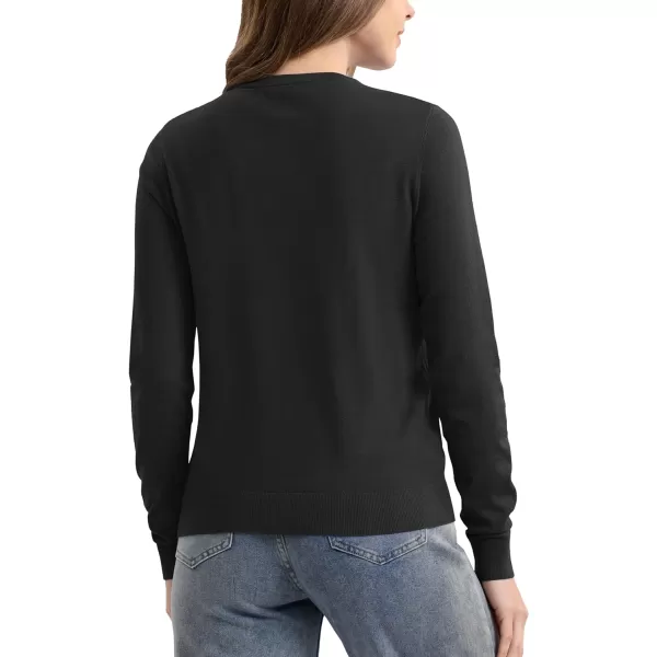 MAGCOMSEN Women's Classic Cardigan Sweater Long Sleeve Button Down Crew Neck Open Front Casual Knit Cardigan