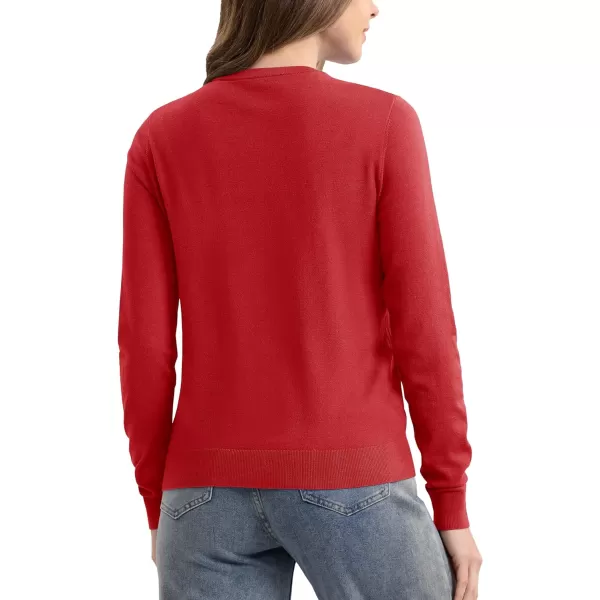 MAGCOMSEN Women's Classic Cardigan Sweater Long Sleeve Button Down Crew Neck Open Front Casual Knit Cardigan