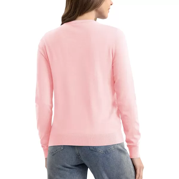 MAGCOMSEN Women's Classic Cardigan Sweater Long Sleeve Button Down Crew Neck Open Front Casual Knit Cardigan