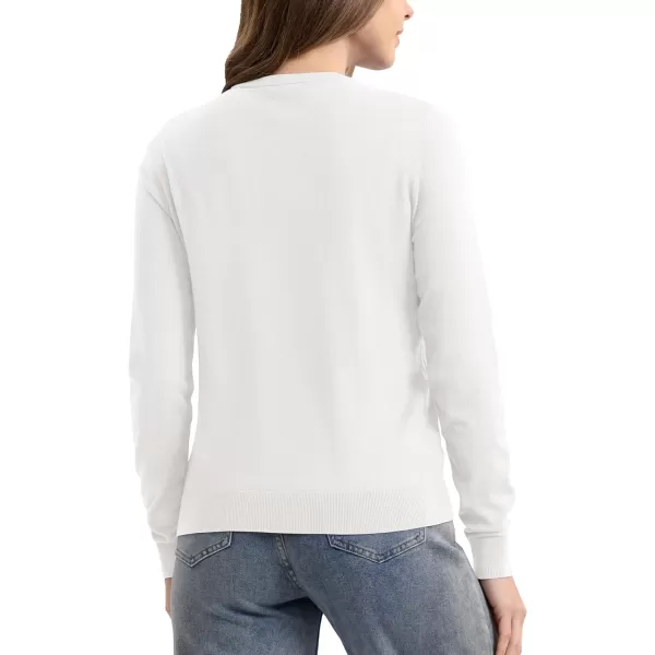 MAGCOMSEN Women's Classic Cardigan Sweater Long Sleeve Button Down Crew Neck Open Front Casual Knit Cardigan