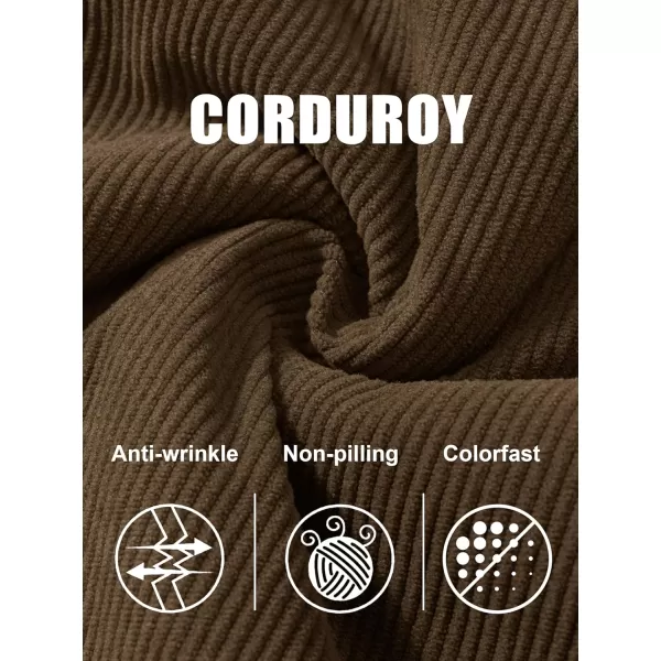 MAGCOMSEN Women's Corduroy Jacket Sherpa Fleece Lined Coat Button Up Warm Casual Heavyweight Trucker Jacket with Pockets
