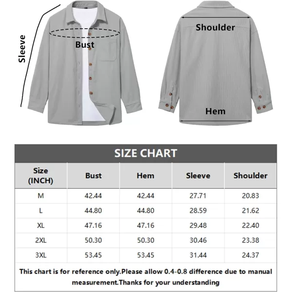 MAGCOMSEN Womens Corduroy Shacket Long Sleeve Button Down Shirt Spring Casual Jacket Bust Pocket Loose Fit Blouse Tops
