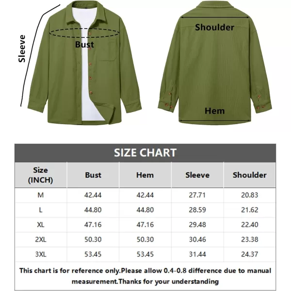 MAGCOMSEN Womens Corduroy Shacket Long Sleeve Button Down Shirt Spring Casual Jacket Bust Pocket Loose Fit Blouse Tops