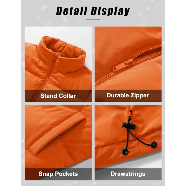 MAGCOMSEN Women's Down Jacket Baggy Puffer Jackets Stand Collar Water-resistant Winter Padded Quilted Coat with Pockets