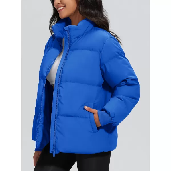 MAGCOMSEN Women's Down Jacket Baggy Puffer Jackets Stand Collar Water-resistant Winter Padded Quilted Coat with Pockets