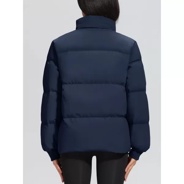 MAGCOMSEN Women's Down Jacket Baggy Puffer Jackets Stand Collar Water-resistant Winter Padded Quilted Coat with Pockets