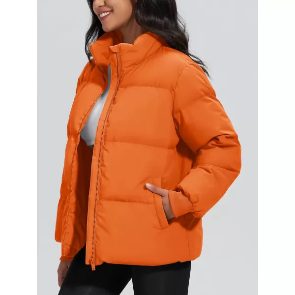 MAGCOMSEN Women's Down Jacket Baggy Puffer Jackets Stand Collar Water-resistant Winter Padded Quilted Coat with Pockets