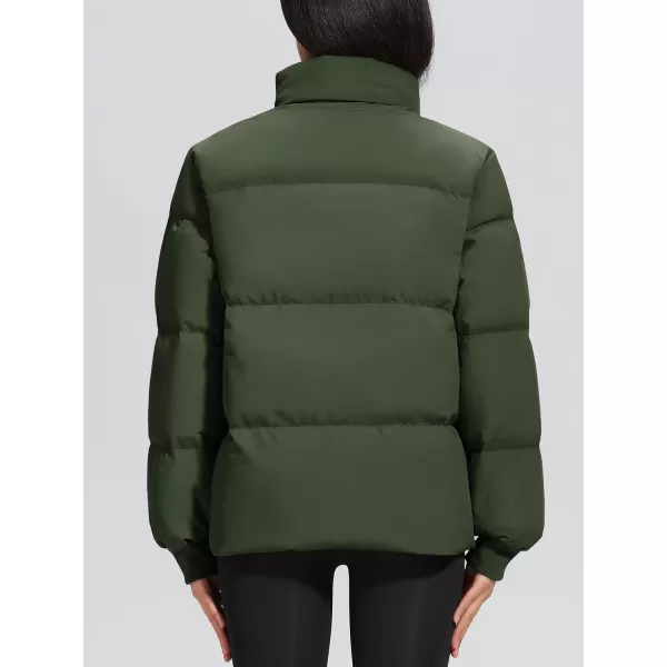 MAGCOMSEN Women's Down Jacket Baggy Puffer Jackets Stand Collar Water-resistant Winter Padded Quilted Coat with Pockets