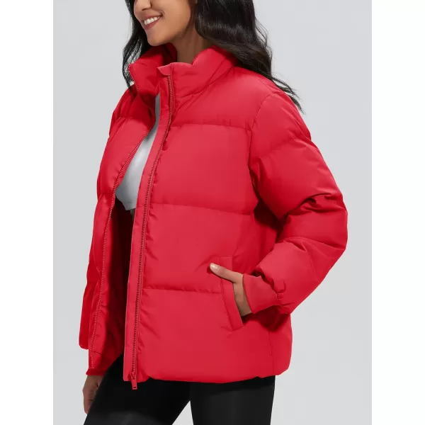 MAGCOMSEN Women's Down Jacket Baggy Puffer Jackets Stand Collar Water-resistant Winter Padded Quilted Coat with Pockets