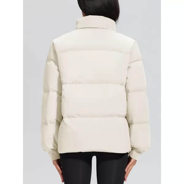 MAGCOMSEN Women's Down Jacket Baggy Puffer Jackets Stand Collar Water-resistant Winter Padded Quilted Coat with Pockets