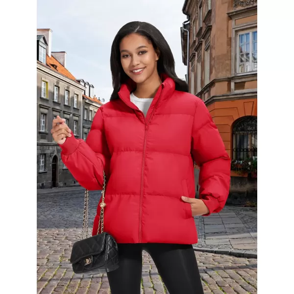 MAGCOMSEN Women's Down Jacket Baggy Puffer Jackets Stand Collar Water-resistant Winter Padded Quilted Coat with Pockets
