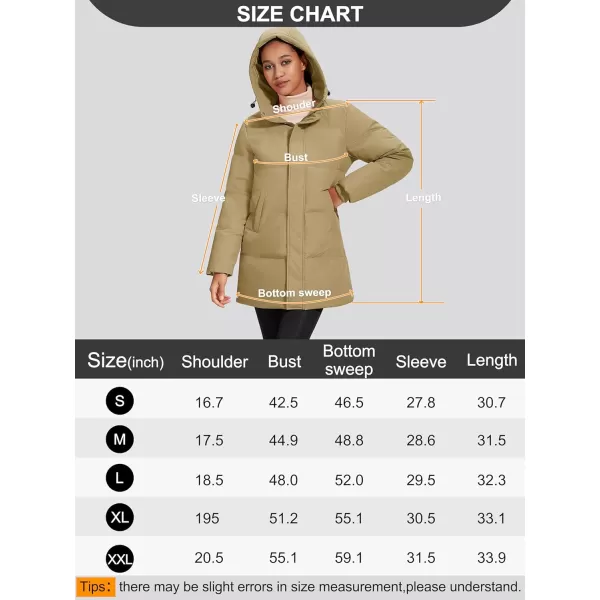 MAGCOMSEN Women's Down Jacket Long Thicken Winter Puffer Jacket Quilted Water-Resistant Wram Hooded Padded Coats