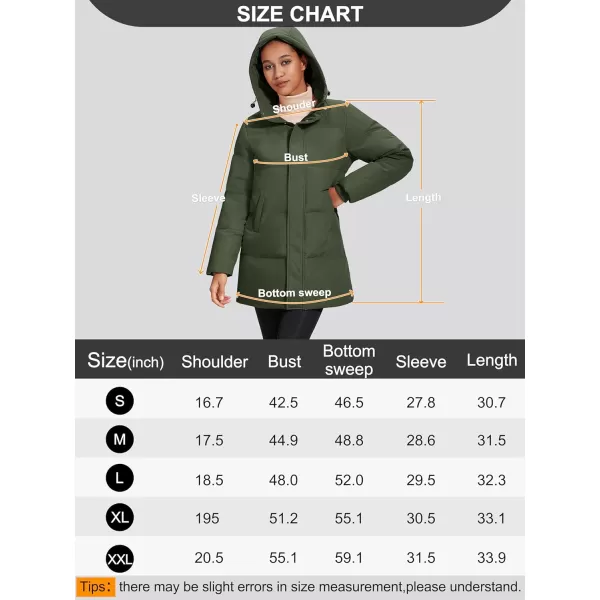 MAGCOMSEN Women's Down Jacket Long Thicken Winter Puffer Jacket Quilted Water-Resistant Wram Hooded Padded Coats