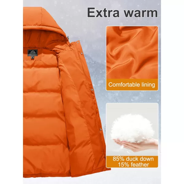 MAGCOMSEN Women's Down Jacket Long Thicken Winter Puffer Jacket Quilted Water-Resistant Wram Hooded Padded Coats