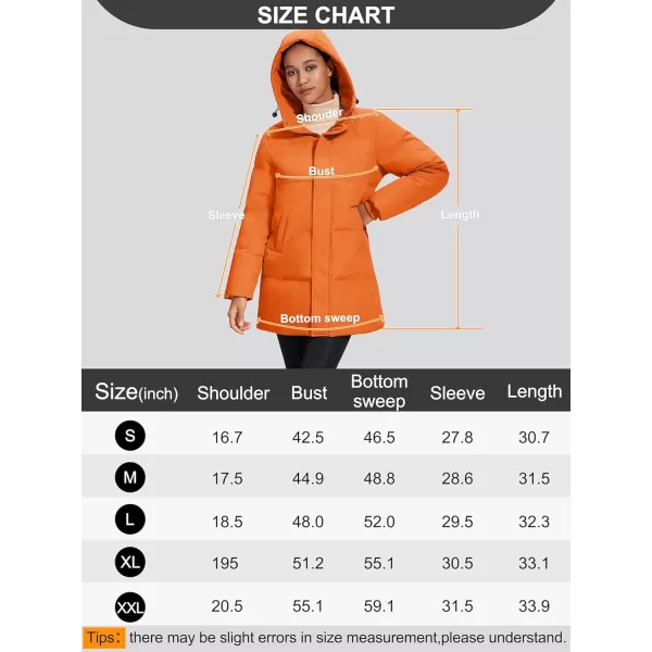 MAGCOMSEN Women's Down Jacket Long Thicken Winter Puffer Jacket Quilted Water-Resistant Wram Hooded Padded Coats