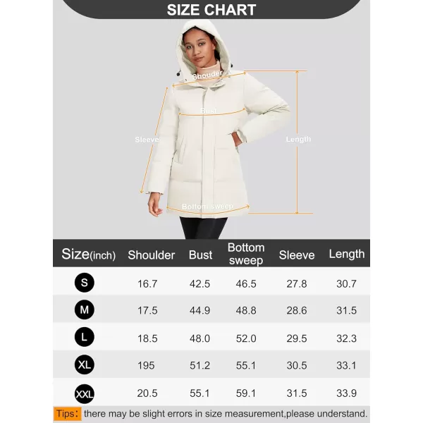 MAGCOMSEN Women's Down Jacket Long Thicken Winter Puffer Jacket Quilted Water-Resistant Wram Hooded Padded Coats