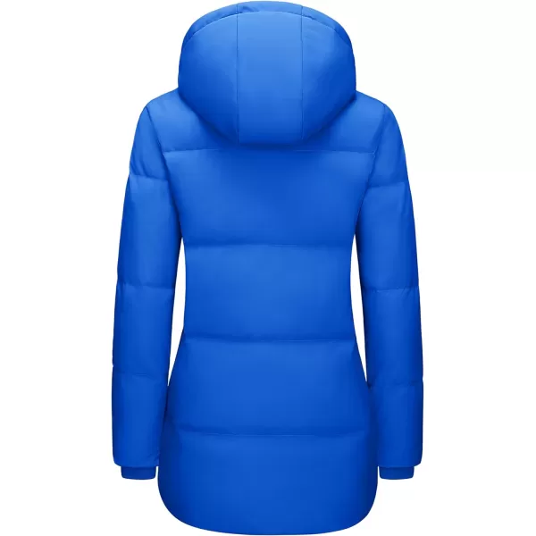 MAGCOMSEN Women's Down Jacket Long Thicken Winter Puffer Jacket Quilted Water-Resistant Wram Hooded Padded Coats