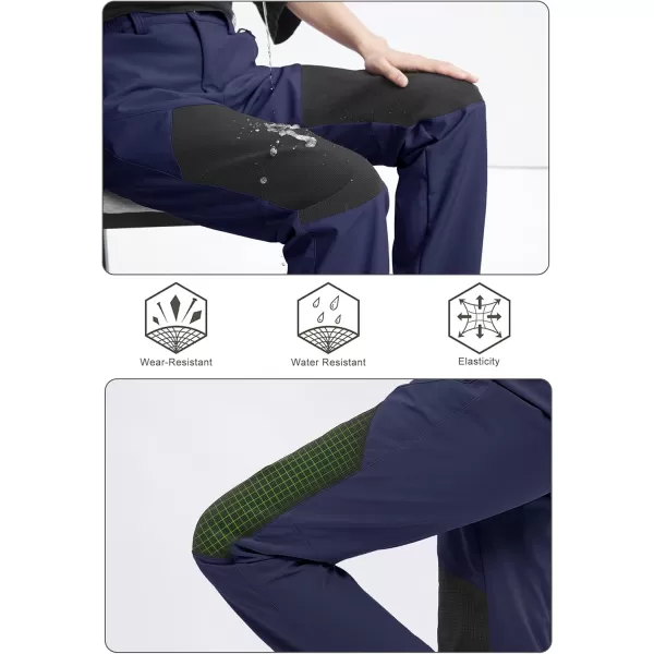 MAGCOMSEN Women's Fleece Lined Hiking Pants Waterproof Insulated Outdoor Snow Ski Pants Winter Hunting Softshell Pants