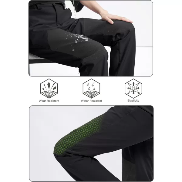 MAGCOMSEN Women's Fleece Lined Hiking Pants Waterproof Insulated Outdoor Snow Ski Pants Winter Hunting Softshell Pants